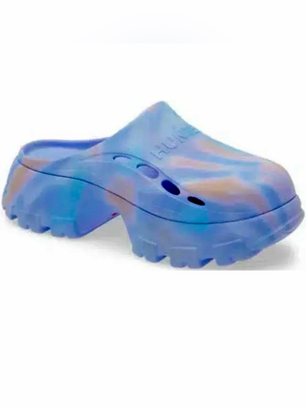 Hunter Blue-Purple Tie-Dye Platform Clog